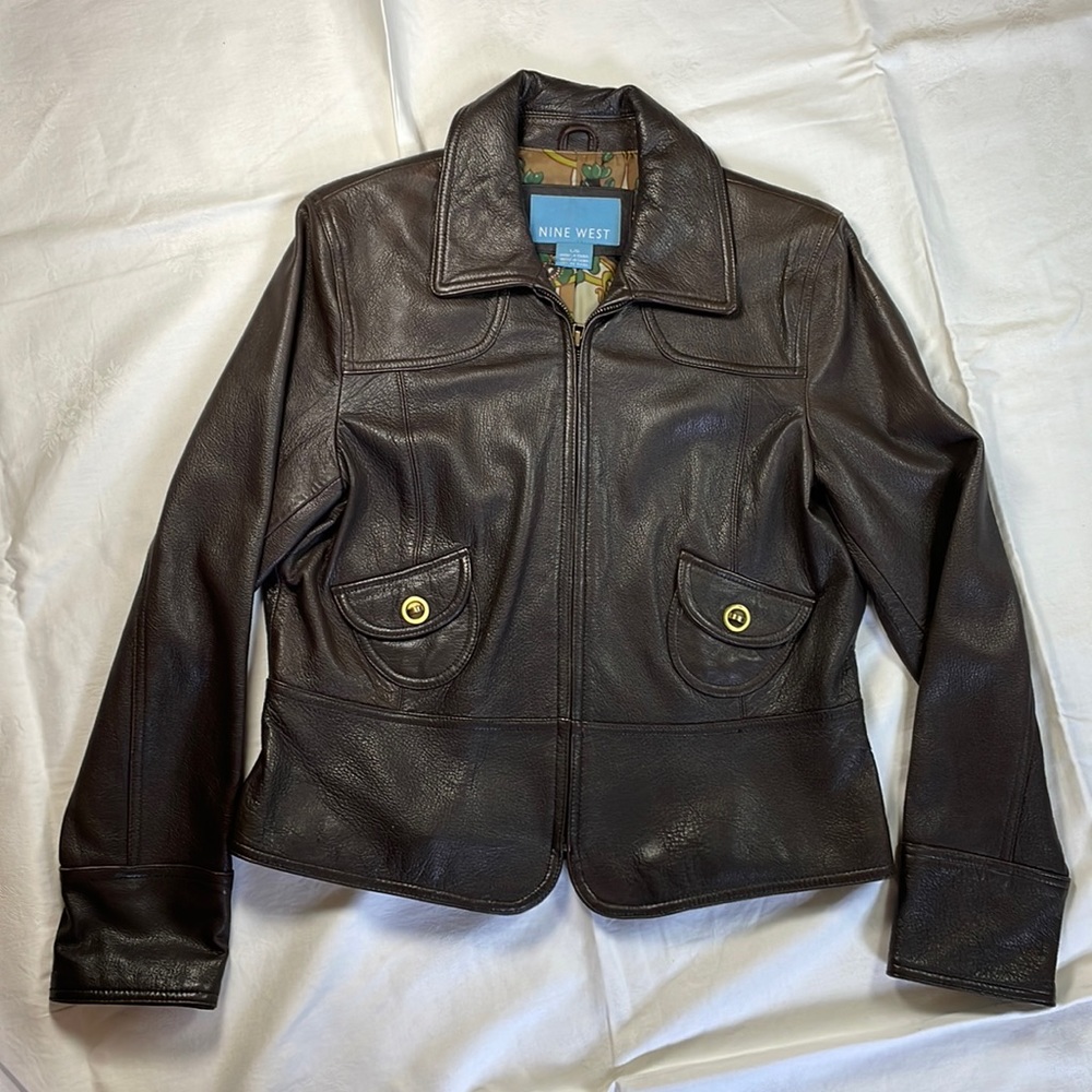 NINE WEST genuine leather jacket